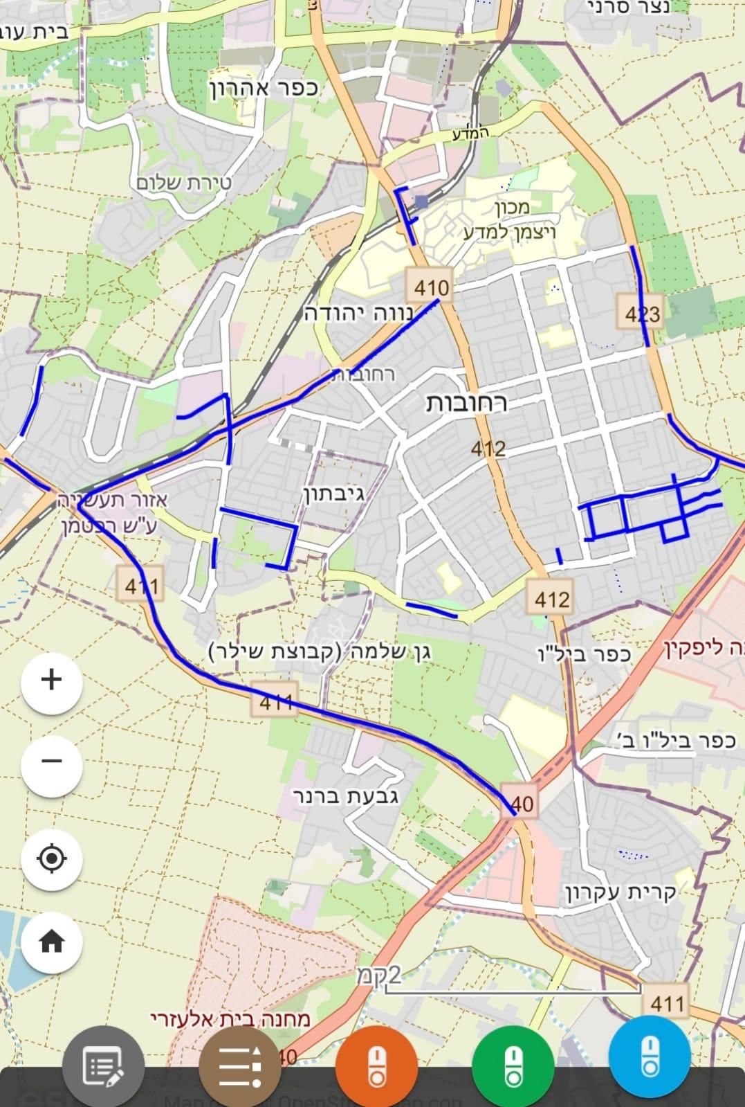 moderately Post Deviate עיריית רחובות בשיתוף קבוצת רוכבי אופניים, יצרו יחד מפה אינטראקטיבית של כל  מסלולי האופניים הפעילים ברחובות וכאלו שעתידים להיסלל - BE106 חדשות רחובות