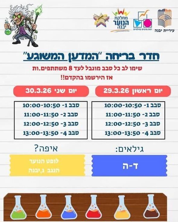 צילום מתוך דף הפייסבוק נוער יבנה