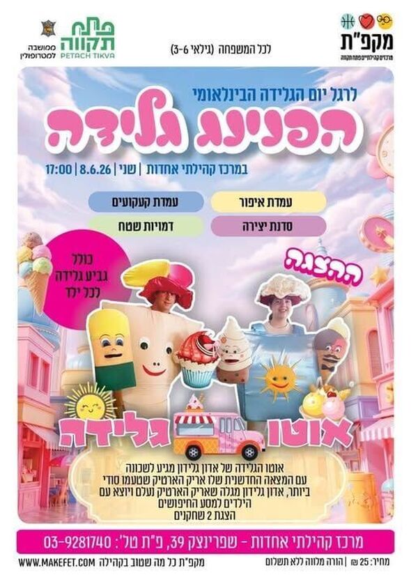 צילום מתוך דף הפייסבוק מרכז קהילתי אחדות פתח תקווה