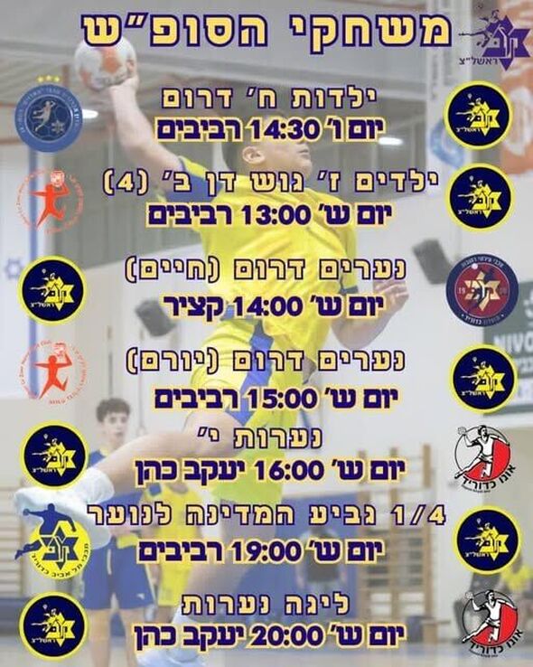 צילום מתוך דף הפייסבוק Maccabi Rishon Lezion handball -  מכבי ראשון לציון כדוריד