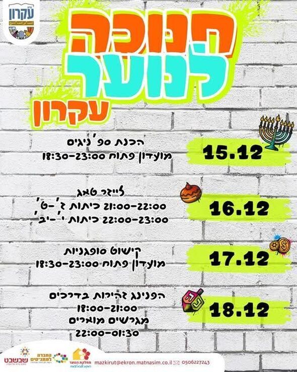 צילום מתוך דף הפייסבוק המועצה המקומית קריית עקרון