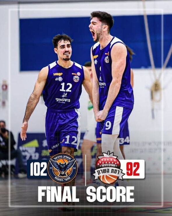 צילום מתוך דף הפייסבוק מועדון כדורסל מכבי רחובות