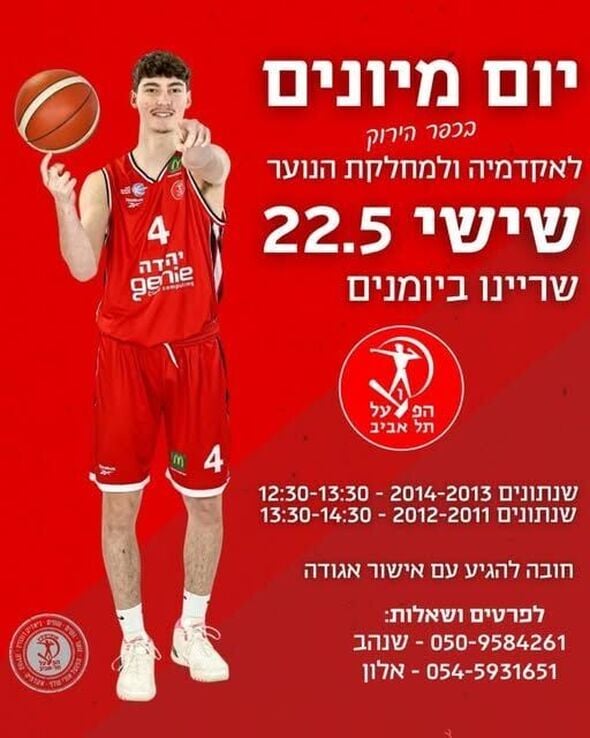 צילום מתוך דף הפייסבוק הפועל אוסישקין תל אביב - מחלקת הנוער