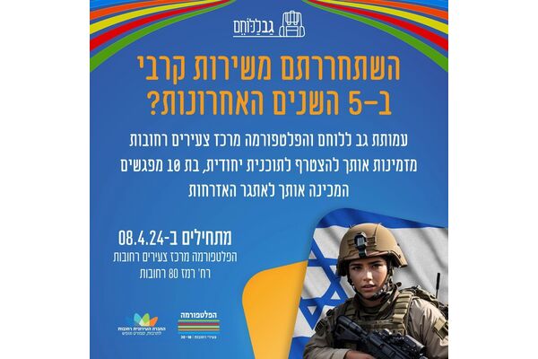 צילום מתוך דף הפייסבוק הפלטפורמה מרכז צעירים רחובות