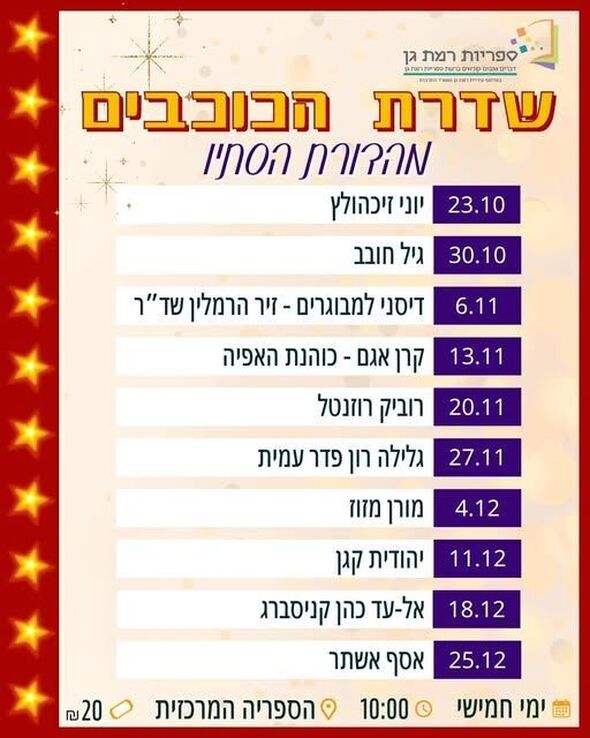 צילום מתוך דף הפייסבוק רשת הספריות העירוניות רמת גן