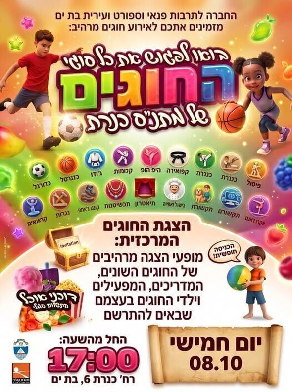 צילום מתוך דף הפייסבוק מתנס כנרת בת ים