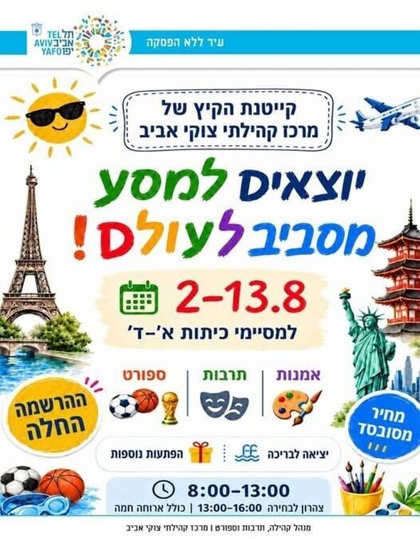צילום מתוך דף הפייסבוק מרכז קהילתי צוקי אביב