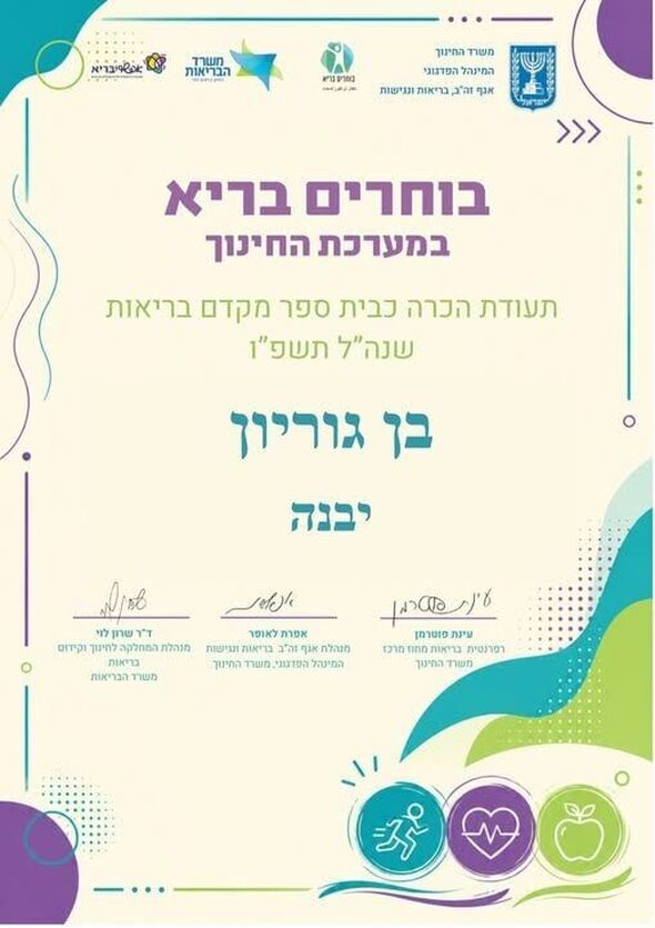 צילום מתוך דף הפייסבוק בית ספר בן גוריון יבנה