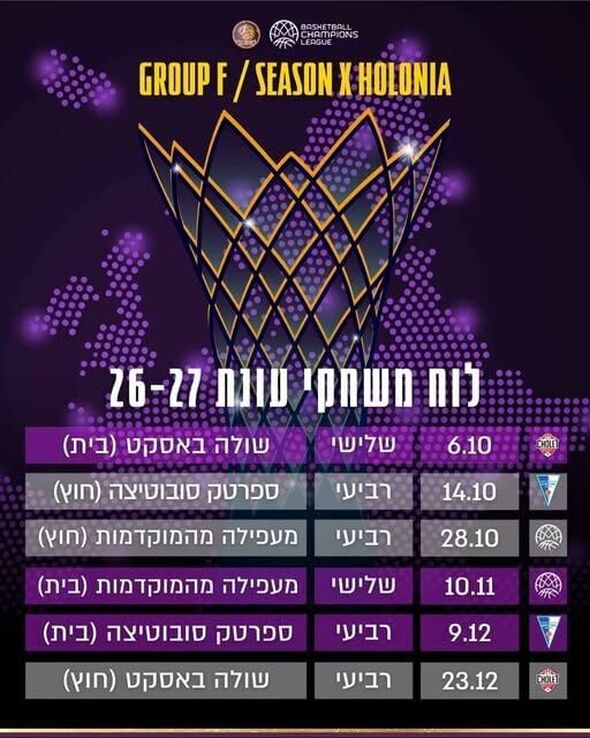 צילום מתוך דף הפייסבוק Hapoel Holon