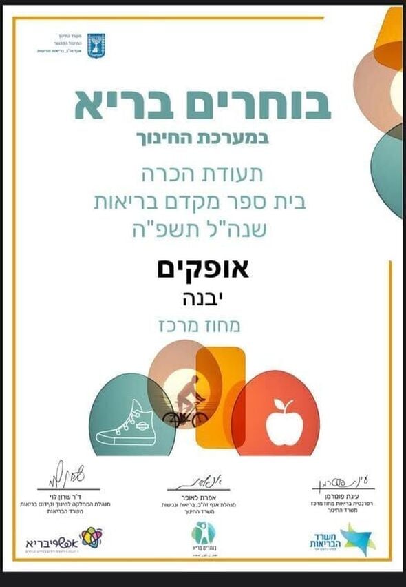 צילום מתוך דף הפייסבוק בית ספר אופקים יבנה