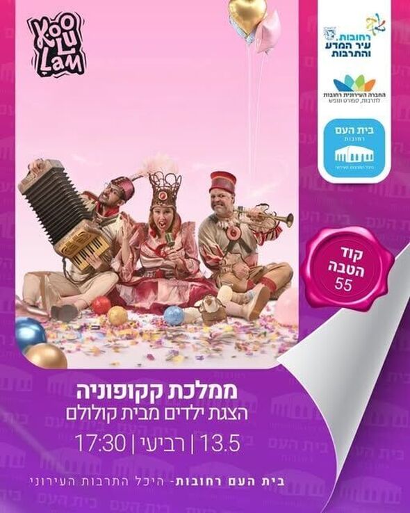צילום מתוך דף הפייסבוק בית העם היכל התרבות רחובות