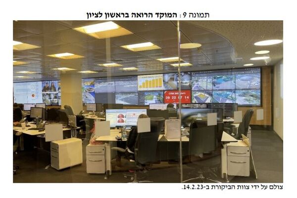 מוקד הרואה צילום של צוות מבקר המדינה