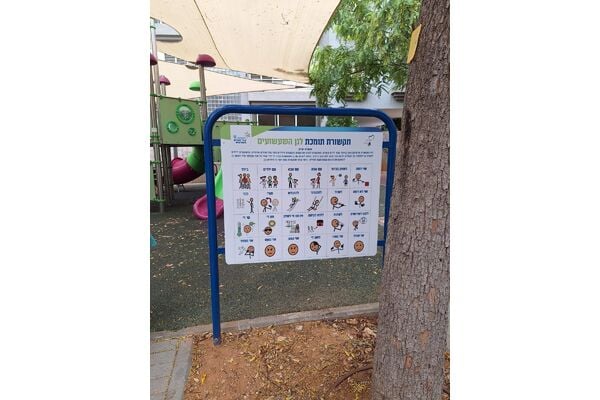 שלט בגן ברחוב מוהליבר/הנשיא הראשון