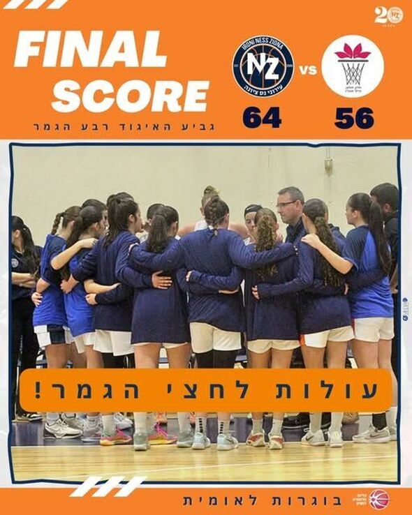 צילום מתוך דף הפייסבוק כדורסל בנות - עירוני נס ציונה