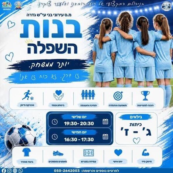 צילום מתוך דף הפייסבוק מ.ס עירוני בני עי"ש גדרה