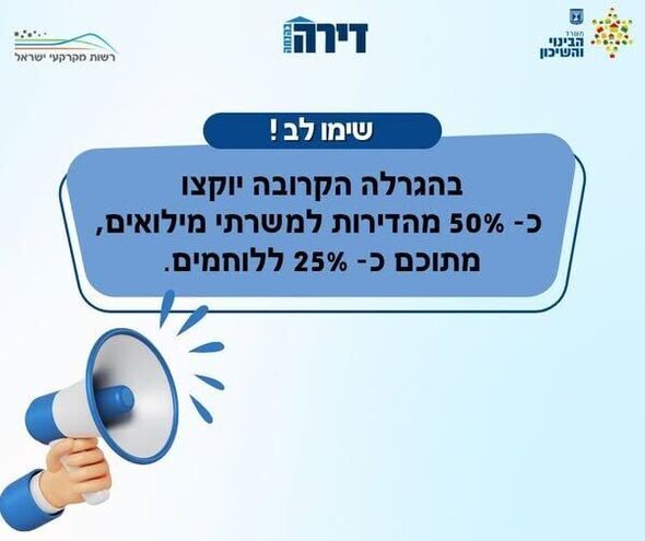 צילום מתוך דף הפייסבוק משרד הבינוי והשיכון