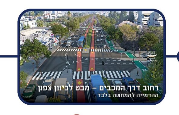 הדמיית הקו הכחול בדרך המכבים צפון