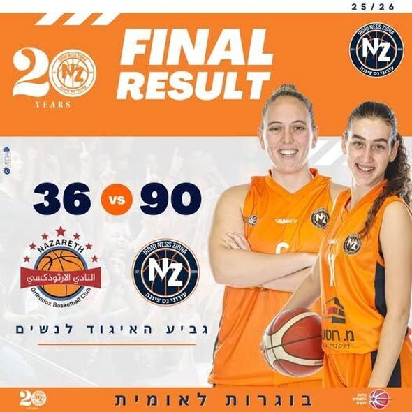 צילום מתוך דף הפייסבוק כדורסל בנות - עירוני נס ציונה