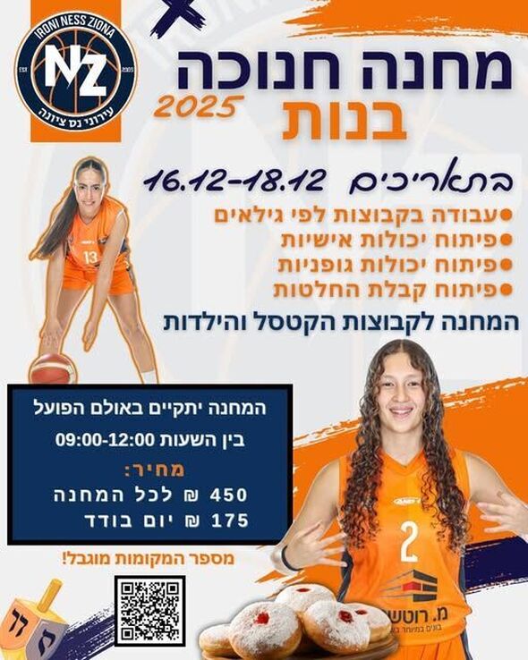 צילום מתוך דף הפייסבוק כדורסל בנות - עירוני נס ציונה