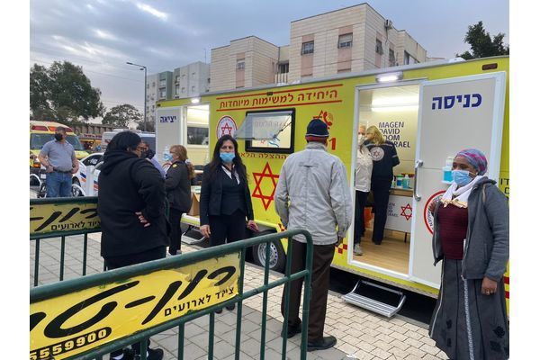 מתחם החיסונים שהתקיים ברמת אליהו
