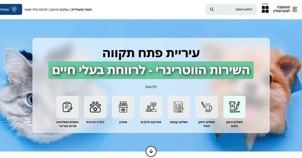 צילום מתוך דף הפייסבוק שרות וטרינרי עיריית פתח תקווה