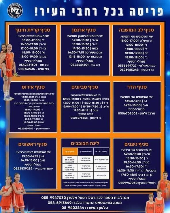 צילום מתוך דף הפייסבוק כדורסל בנות - עירוני נס ציונה