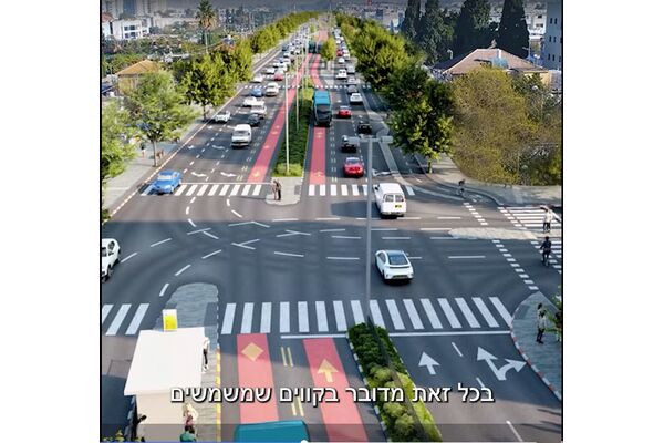 צילום מסך הדמיית הקו הכחול