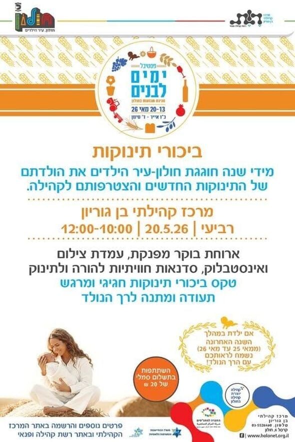 צילום מתוך דף הפייסבוק מרכז קהילתי בן גוריון