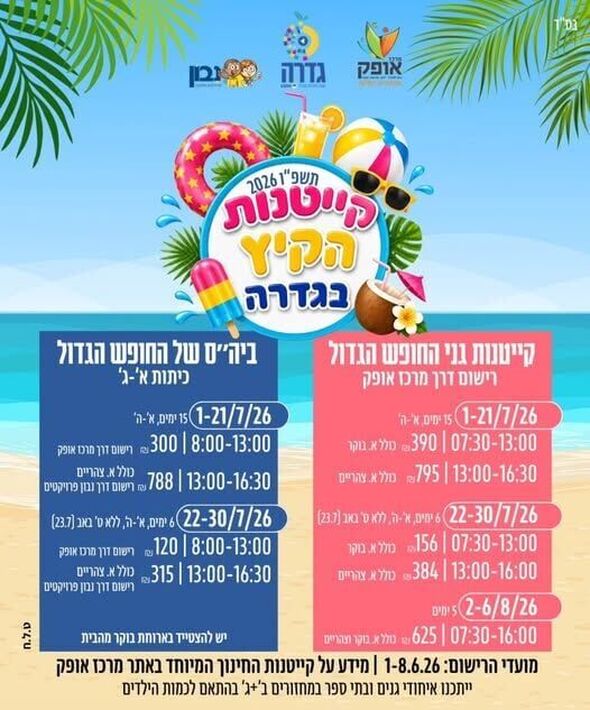 צילום מתוך דף הפייסבוק מרכז אופק גדרה