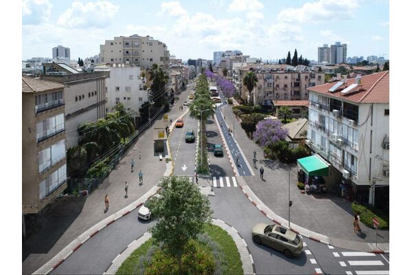 הדמיית דרך יבנה בסיום העבודות