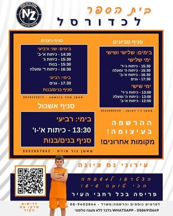 עירוני נס ציונה - מחלקת הנוער ובית הספר לכדורסל