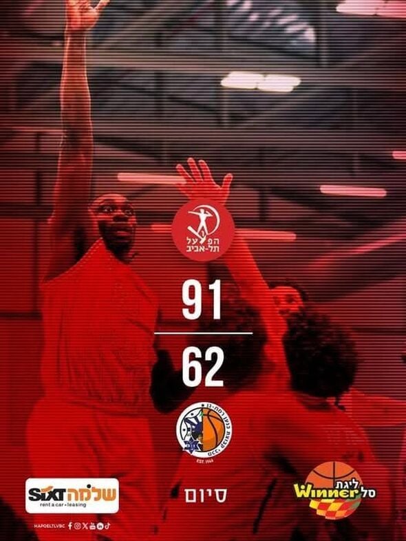 צילום מתוך דף הפייסבוק מועדון הכדורסל הפועל תל אביב