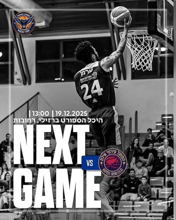 צילום מתוך דף הפייסבוק מועדון כדורסל מכבי רחובות