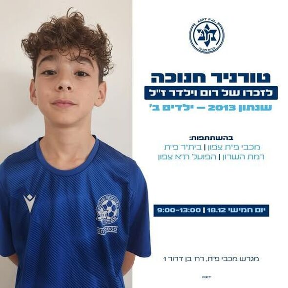 צילום מתוך דף הפייסבוק מכבי פתח תקוה - מחלקת הנוער