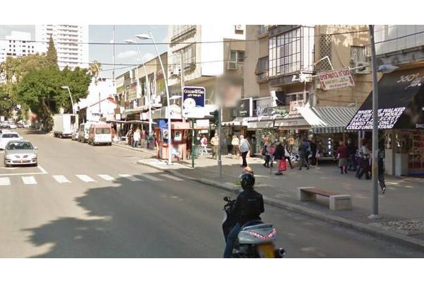 רחוב הרצל במקום בו אירע השוד